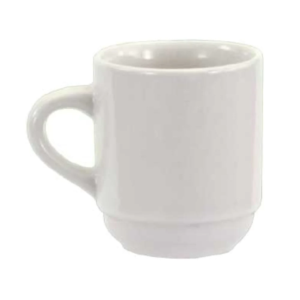 Crestware AL10 3-1/2 Oz. Vitrified Ceramic A.D. Cup Alpine White