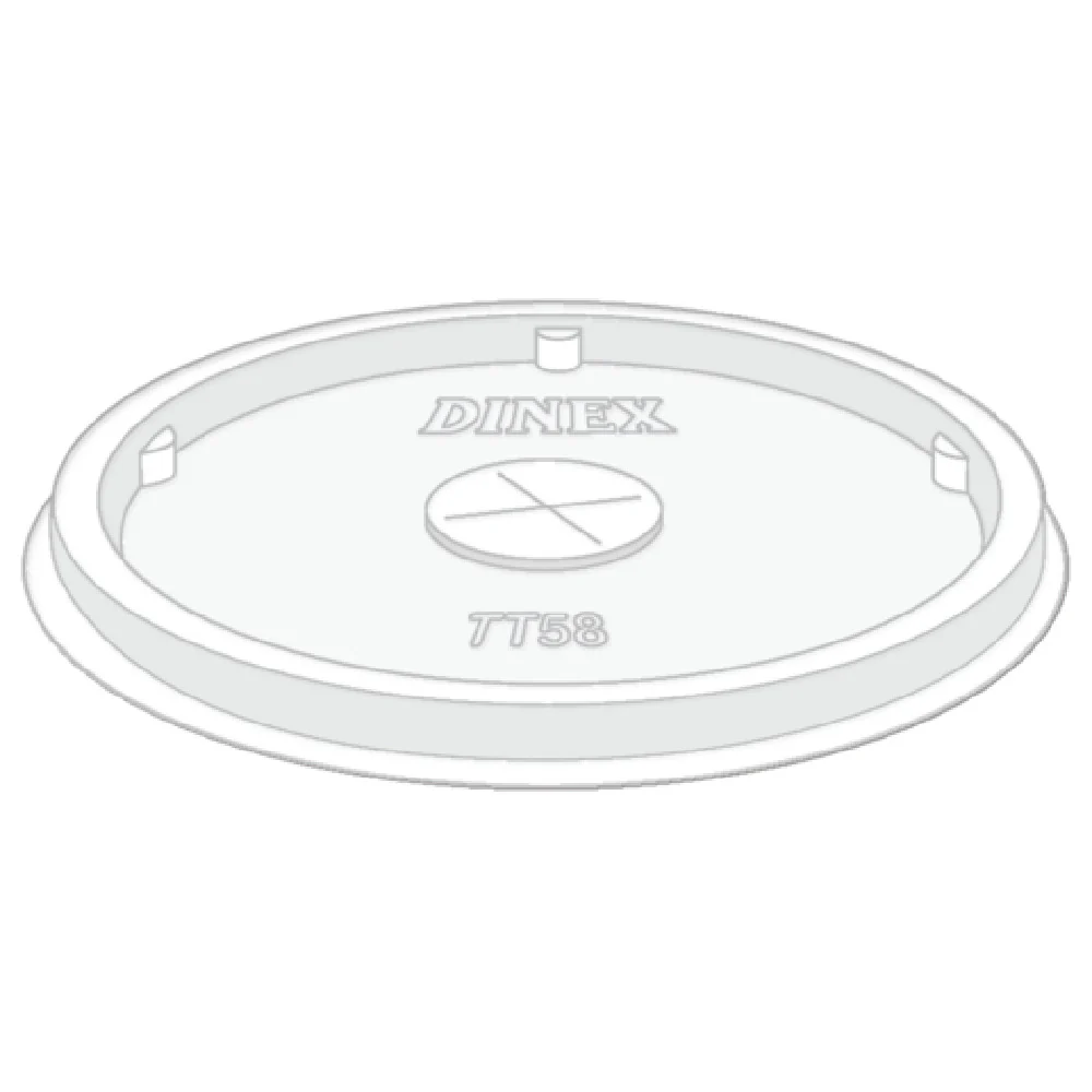 Dinex DXTT58 2-5/8 Inch Diameter Disposable Lid with Straw Slot Dinex DXTT58 2-5/8 Inch Diameter Disposable Lid with Straw Slot
