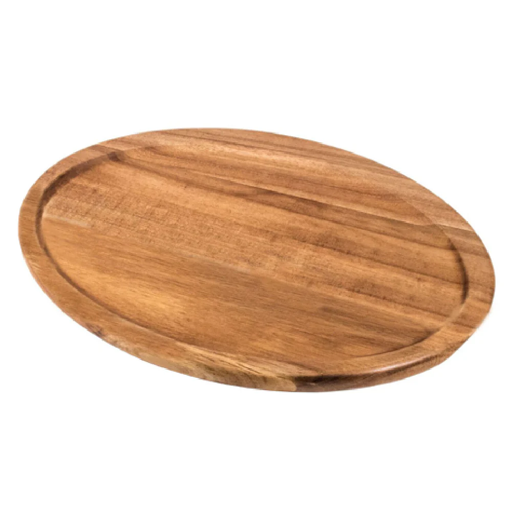 On The Table 117-O 14-1/2 Inch Acacia Wood Dish Dishwasher Safe Oval Plate