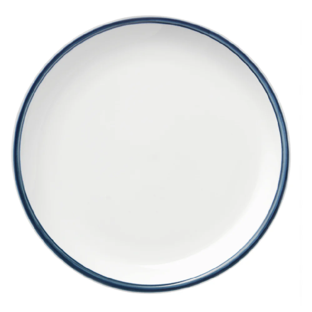 Libbey 999024150 9 Inch Diameter Round Healthcare Pellet Plate Porcelain Lunar White and Steel Blue Band with Microban Glaze Libbey 999024150 9 Inch Diameter Round Healthcare Pellet Plate Porcelain Lunar White and Steel Blue Band with Microban Glaze