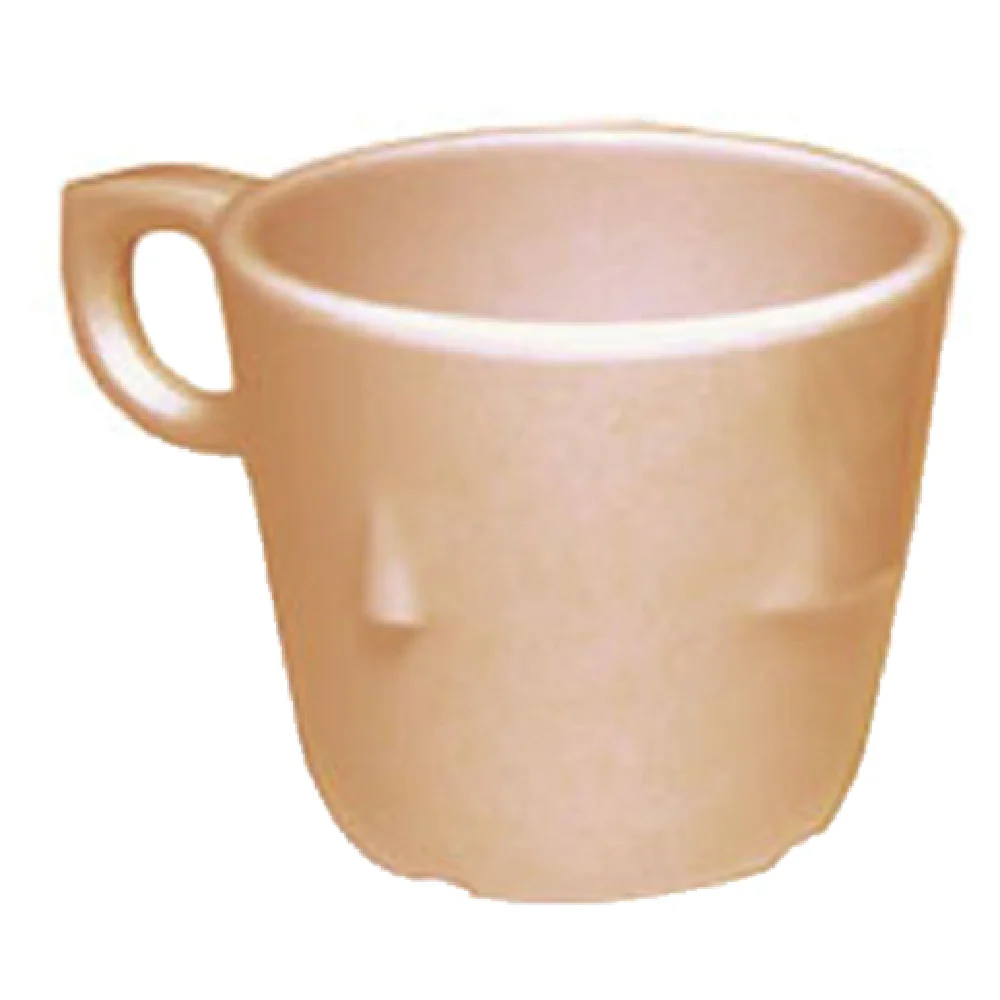 Admiral Craft MEL-CS76T 7-1/2 Oz Cup Tan Stackable Break-Resistant Melamine