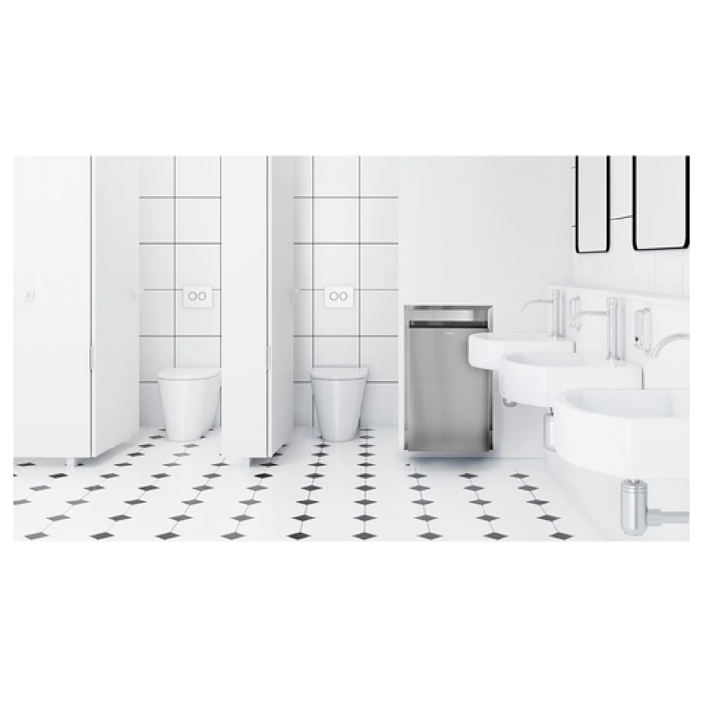 Alpine Industries ALP493 17 Inch Recessed Waste Receptacle Stainless Steel Alpine Industries ALP493 17 Inch Recessed Waste Receptacle Stainless Steel