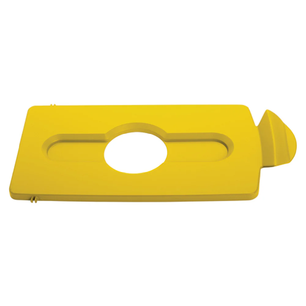 Rubbermaid Commercial Products 2007881 8 Inch Lid Insert for Slim Jim Recycling Yellow Plastic