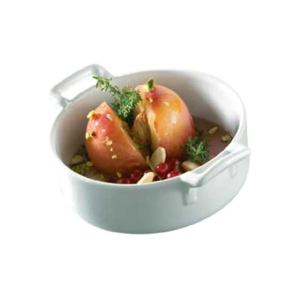 Revol 618412 10-1/4 Oz. Shallow Handled Dessert Dish Porcelain White Revol 618412 10-1/4 Oz. Shallow Handled Dessert Dish Porcelain White