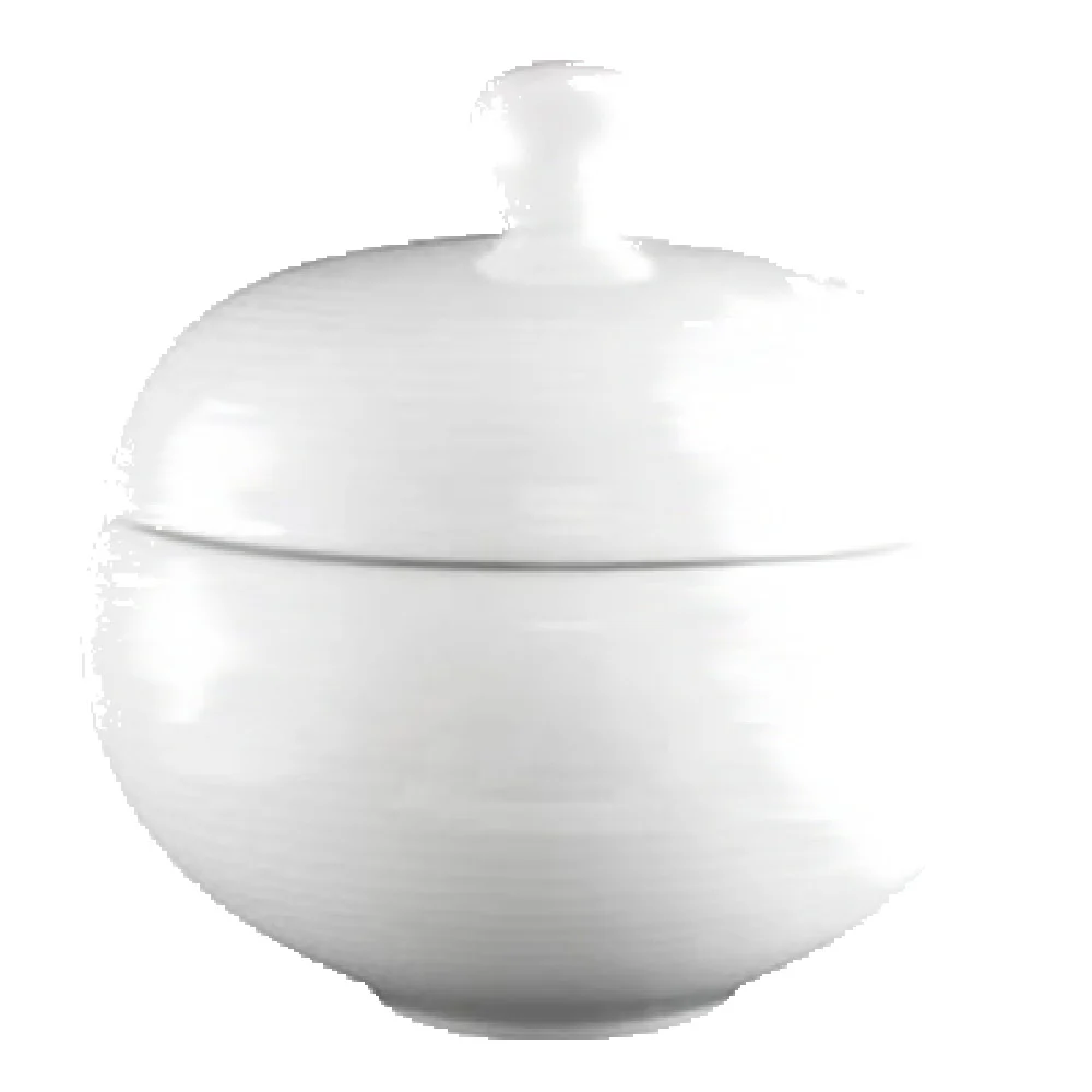 Vertex China RA-SB60 26 Oz Soup Tureen with Lid Round Porcelain Bright White
