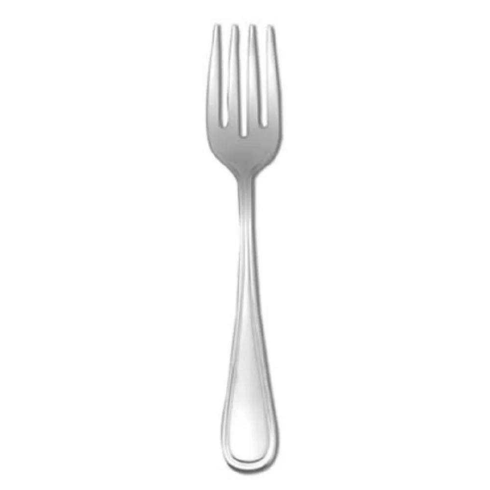 1880 Hospitality B914FSLF 6-3/8 Inch Dessert Fork Curved Border 18/0 Stainless Steel