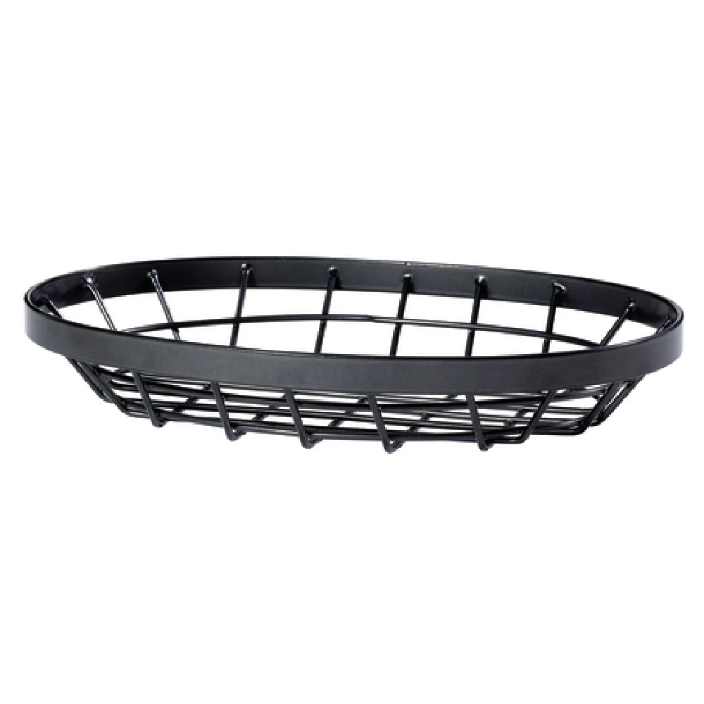 GET Enterprises WB-961-MG 9 Inch Wire Food Serving Basket Oval Metal Gray