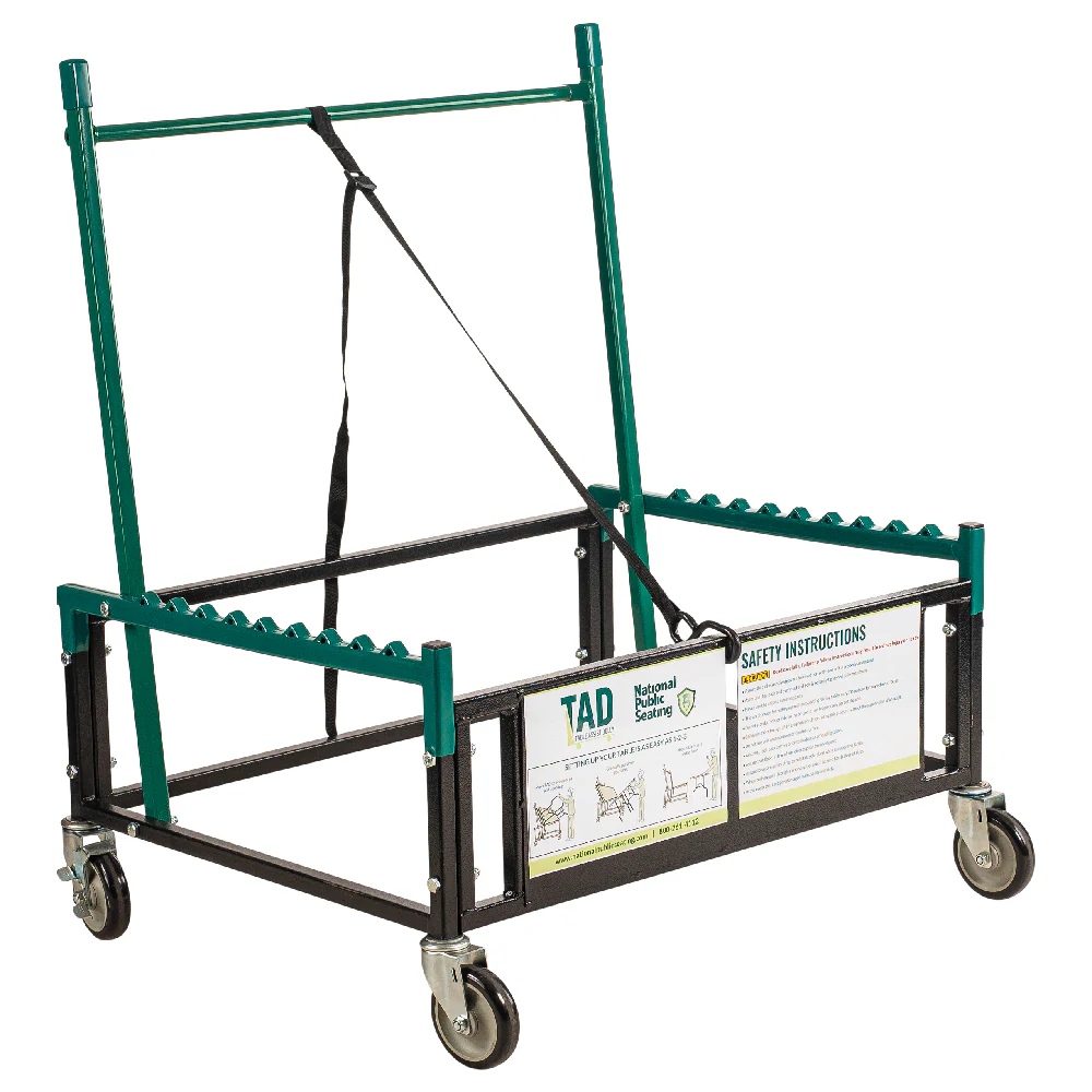 National Public Seating TAD 38 Inch Dolly Truck Holds Up To 10 Tables 1000 Lb Capacity National Public Seating TAD 38 Inch Dolly Truck Holds Up To 10 Tables 1000 Lb Capacity
