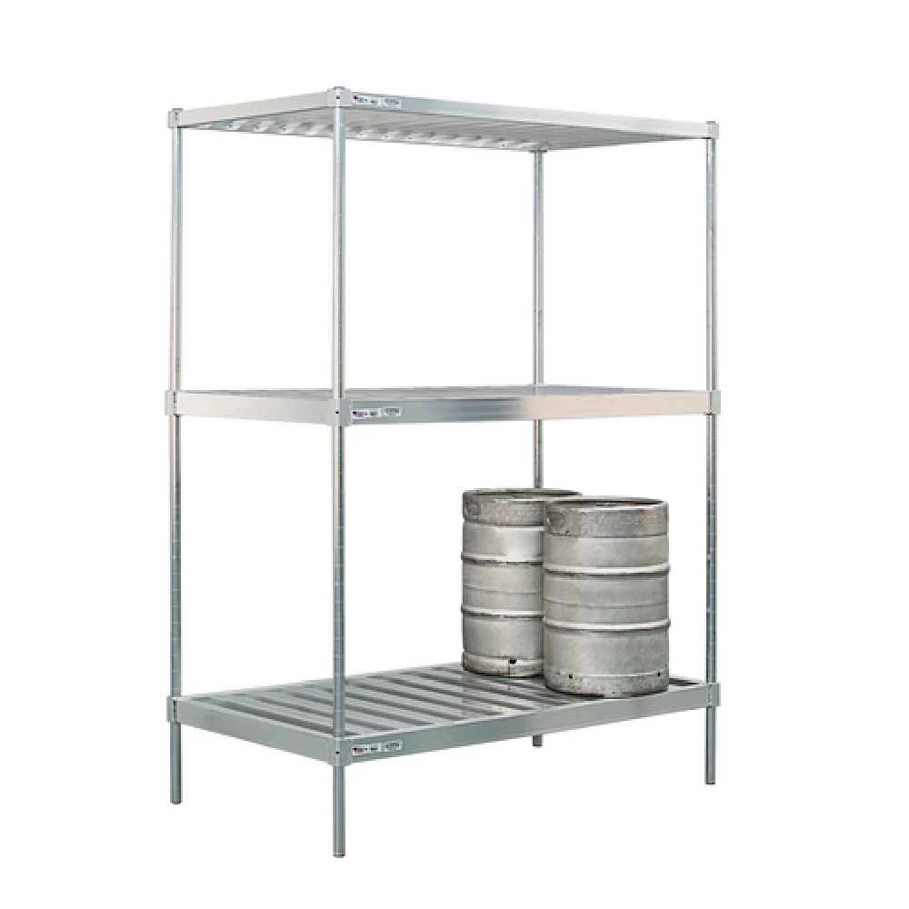 New Age Industrial 51174 Keg Rack 93 Inch with Double Deep Aluminum Design New Age Industrial 51174 Keg Rack 93 Inch with Double Deep Aluminum Design