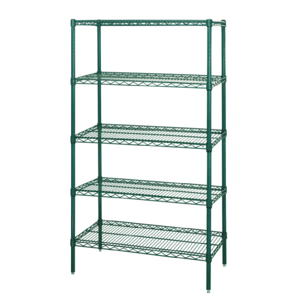 Quantum WR74-3660P-5 60 Inch Wire Shelving Unit 600 to 800 lb Capacity with Antimicrobial Finish
