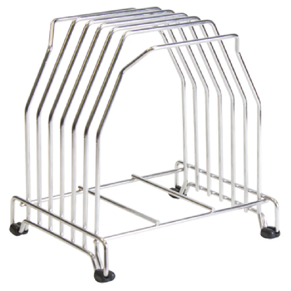 San Jamar KLRST Cutting Board Storage Stand 10-11/16 Inch Non-slip Feet Stainless Steel