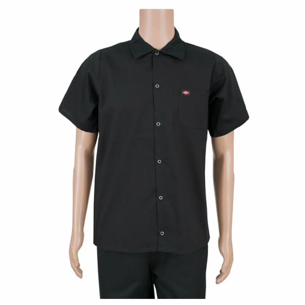 John Ritzenthaler Company RZSHIRTBK3X Cook Shirt 3XL Short Sleeve Black Poly Cotton