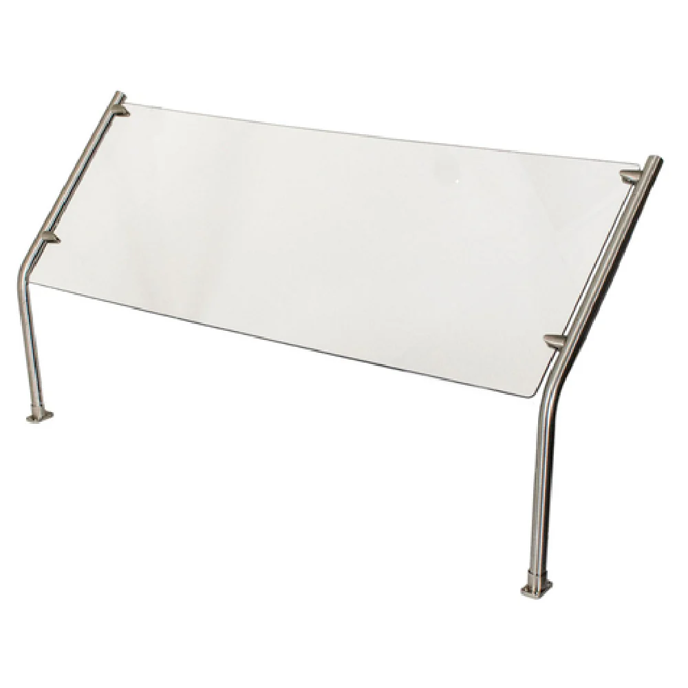BK Resources SG-45SS-48 47-1/2 Inch Angled Sneeze Guard Stationary Stainless Steel with Tempered Glass BK Resources SG-45SS-48 47-1/2 Inch Angled Sneeze Guard Stationary Stainless Steel with Tempered Glass