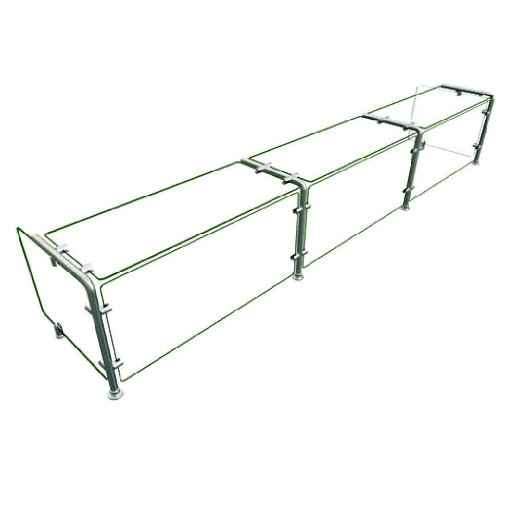 Hatco EP11-09618 96 Inch Flav-R-Shield Food Shield Stainless Steel with Glass