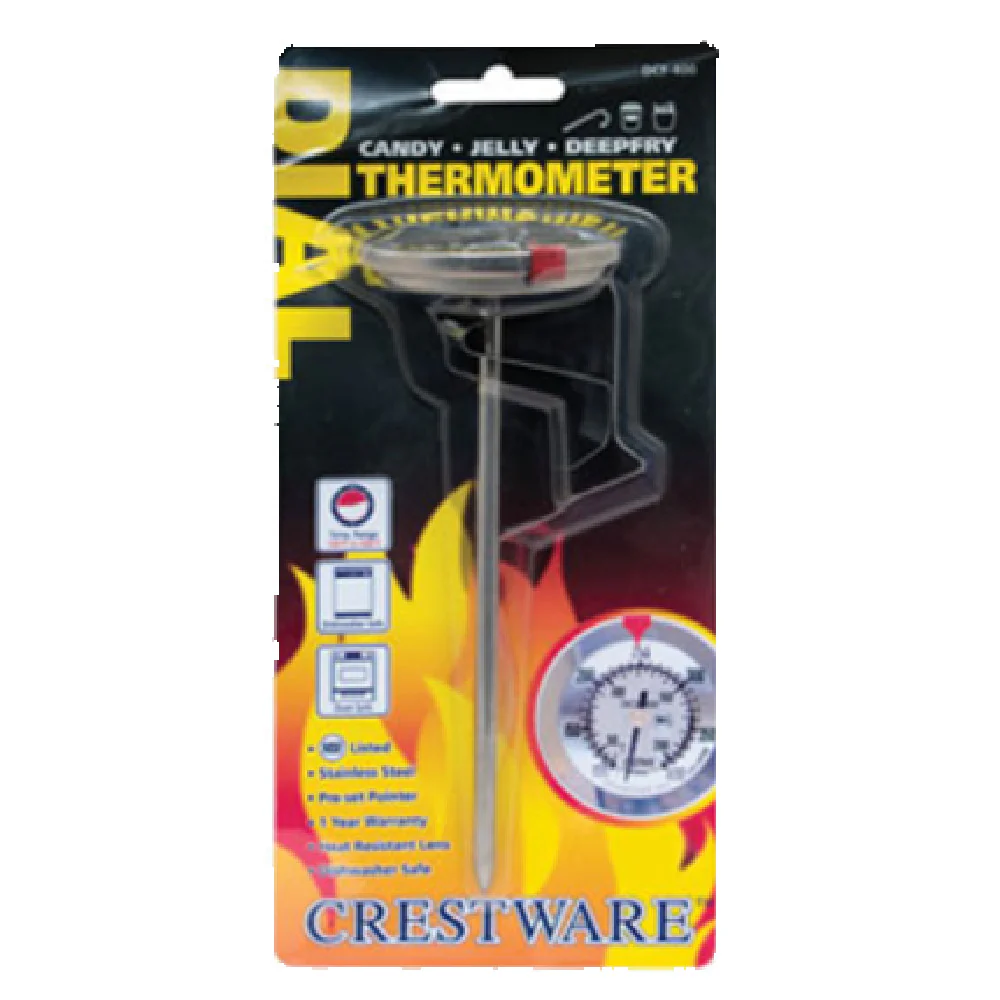 Crestware TRMDCF400 Dial Type Liquid Candy Deep Fry Thermometer 100 to 400 F Crestware TRMDCF400 Dial Type Liquid Candy Deep Fry Thermometer 100 to 400 F