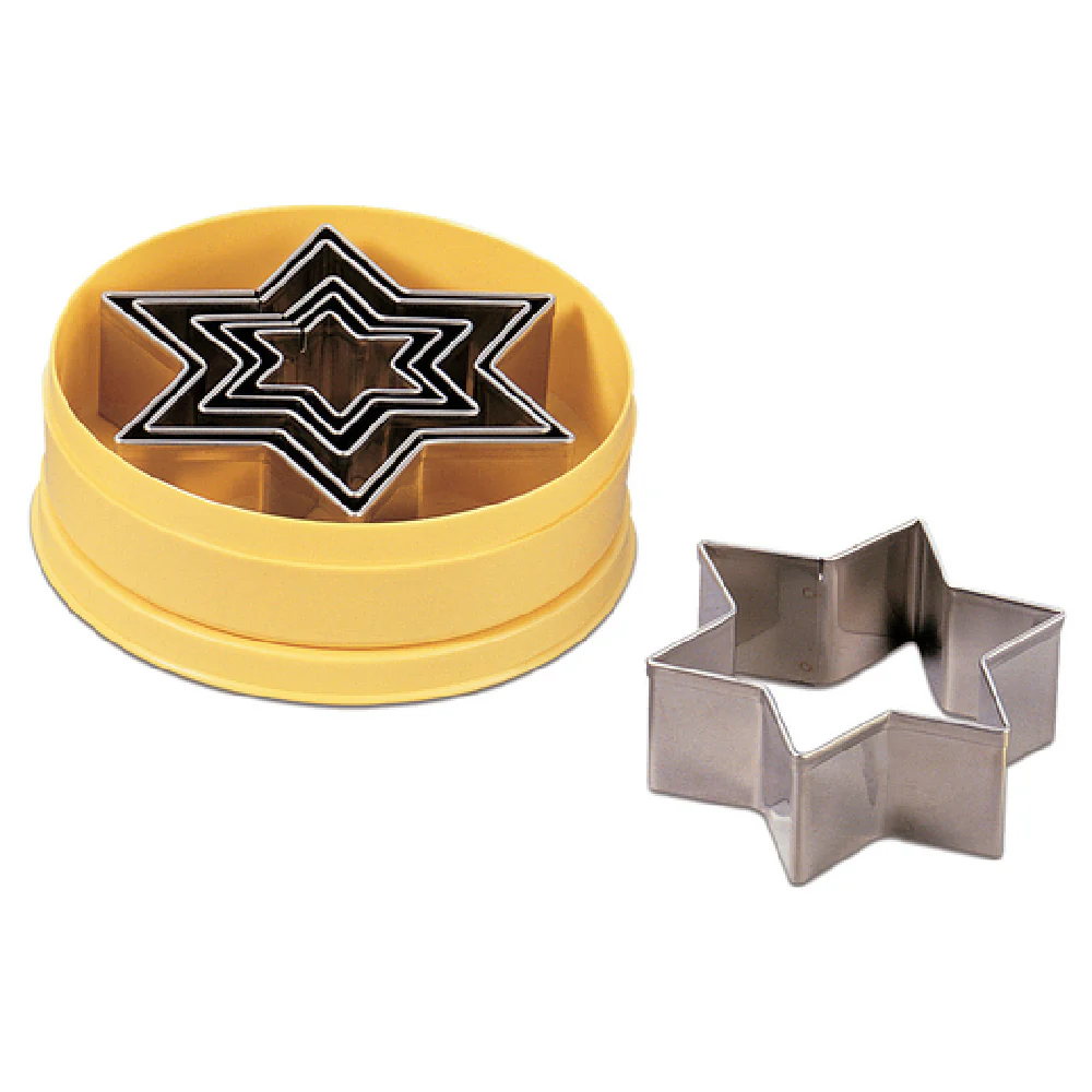 JB Prince T211 Pastry Cutter Set Star Shaped Stainless Steel 1-1/2 Inch Height JB Prince T211 Pastry Cutter Set Star Shaped Stainless Steel 1-1/2 Inch Height