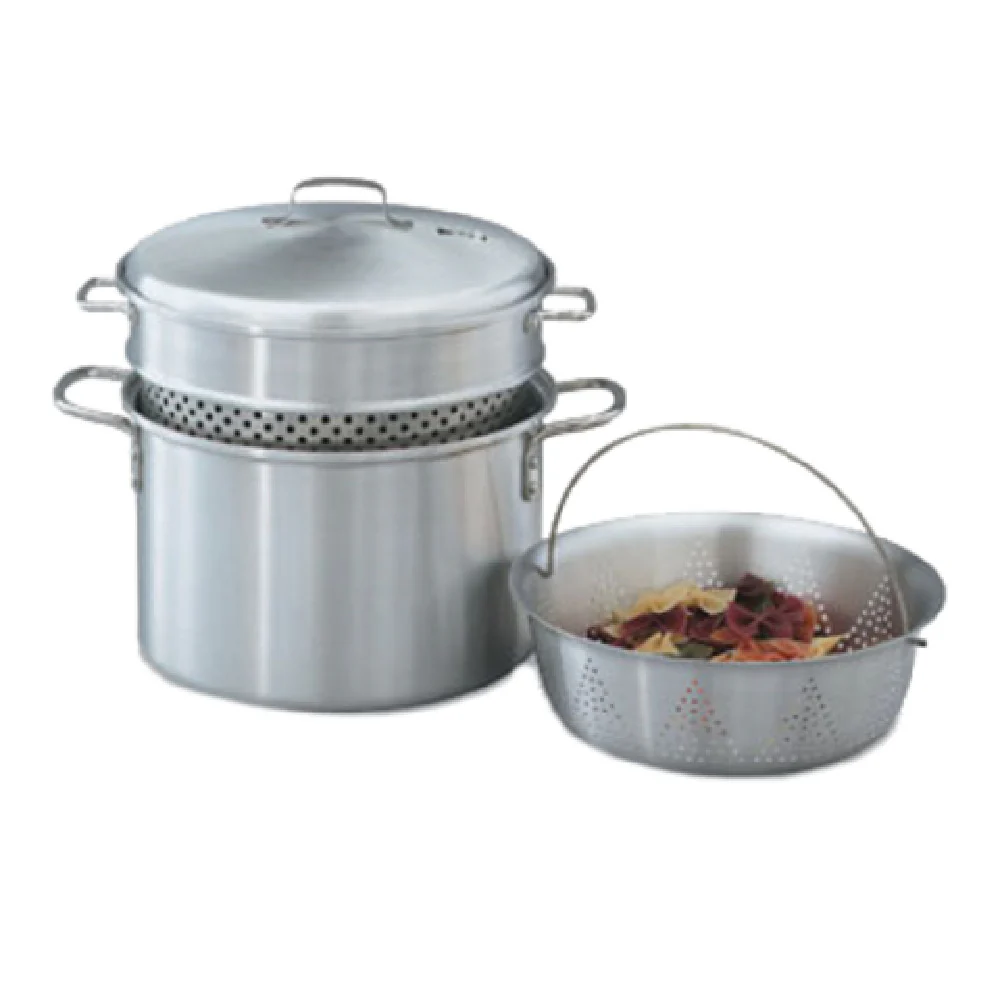 Vollrath 68126 8 Quart Pasta Cooker Vegetable Steamer Aluminum Made in USA