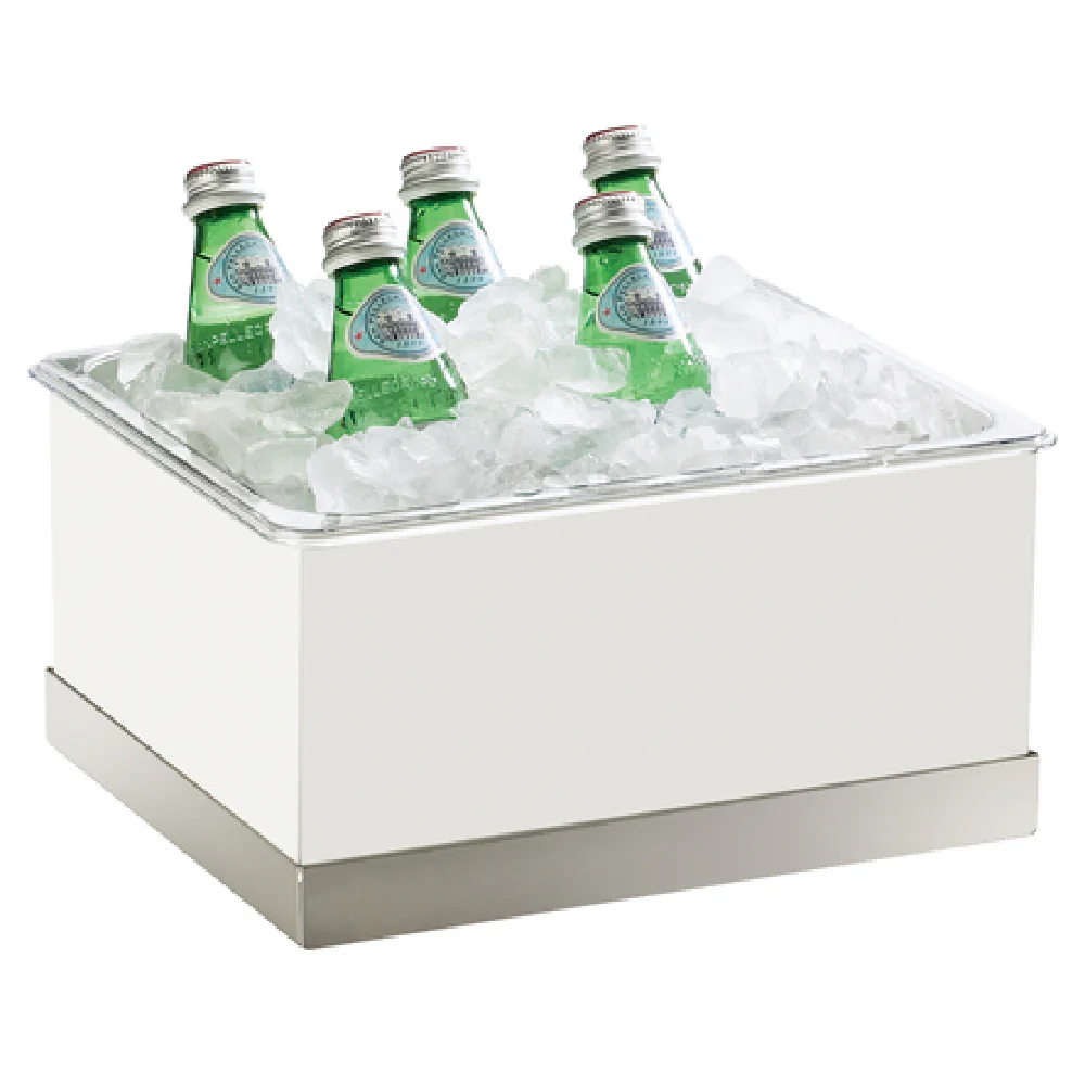 Cal Mil 3005-10-55 10 Inch Luxe Ice Housing Polcarbonate Bin with Stainless Steel Accent