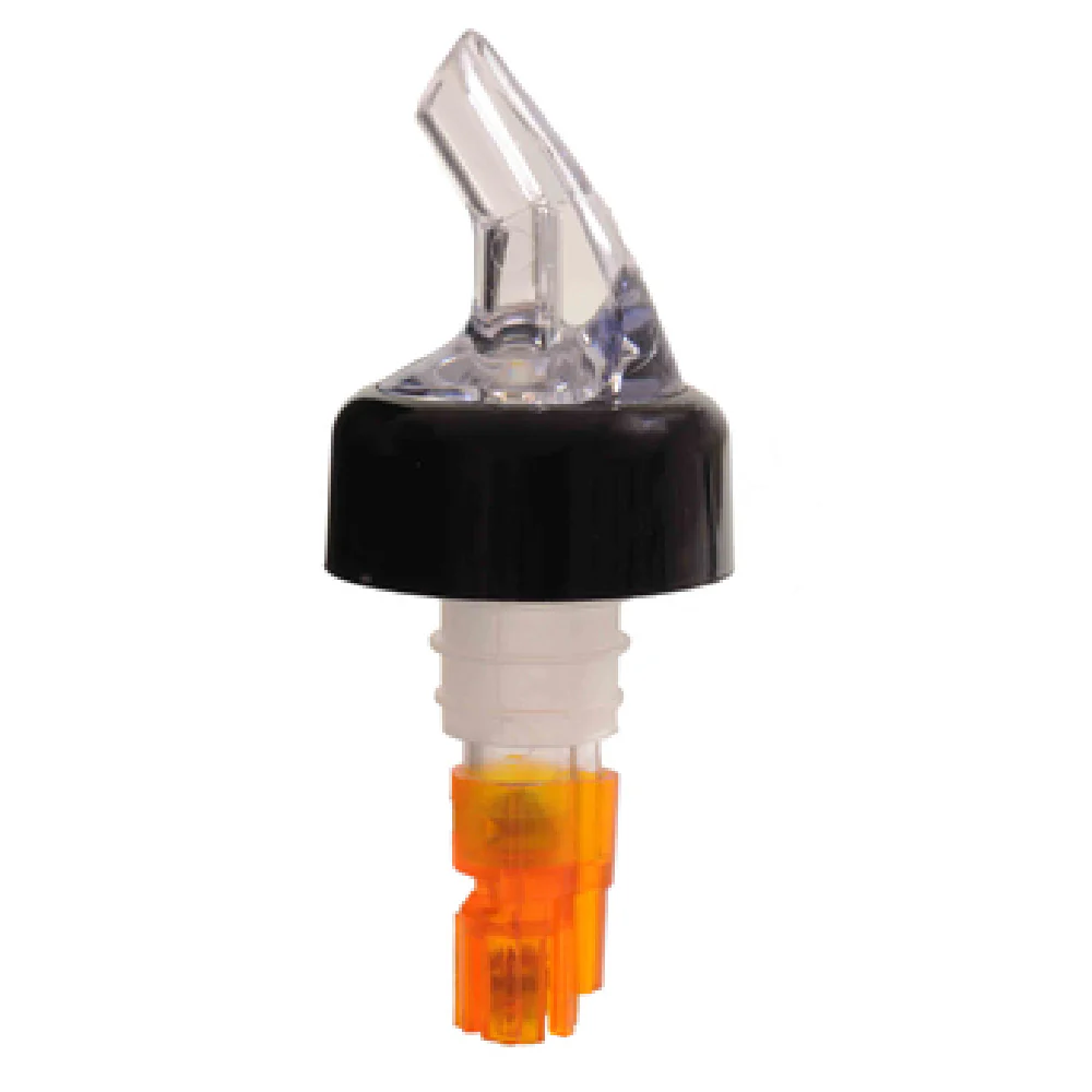 Thunder Group PLPR050C 1/2 Oz Liquor Pourer With Black Collar SAN Plastic
