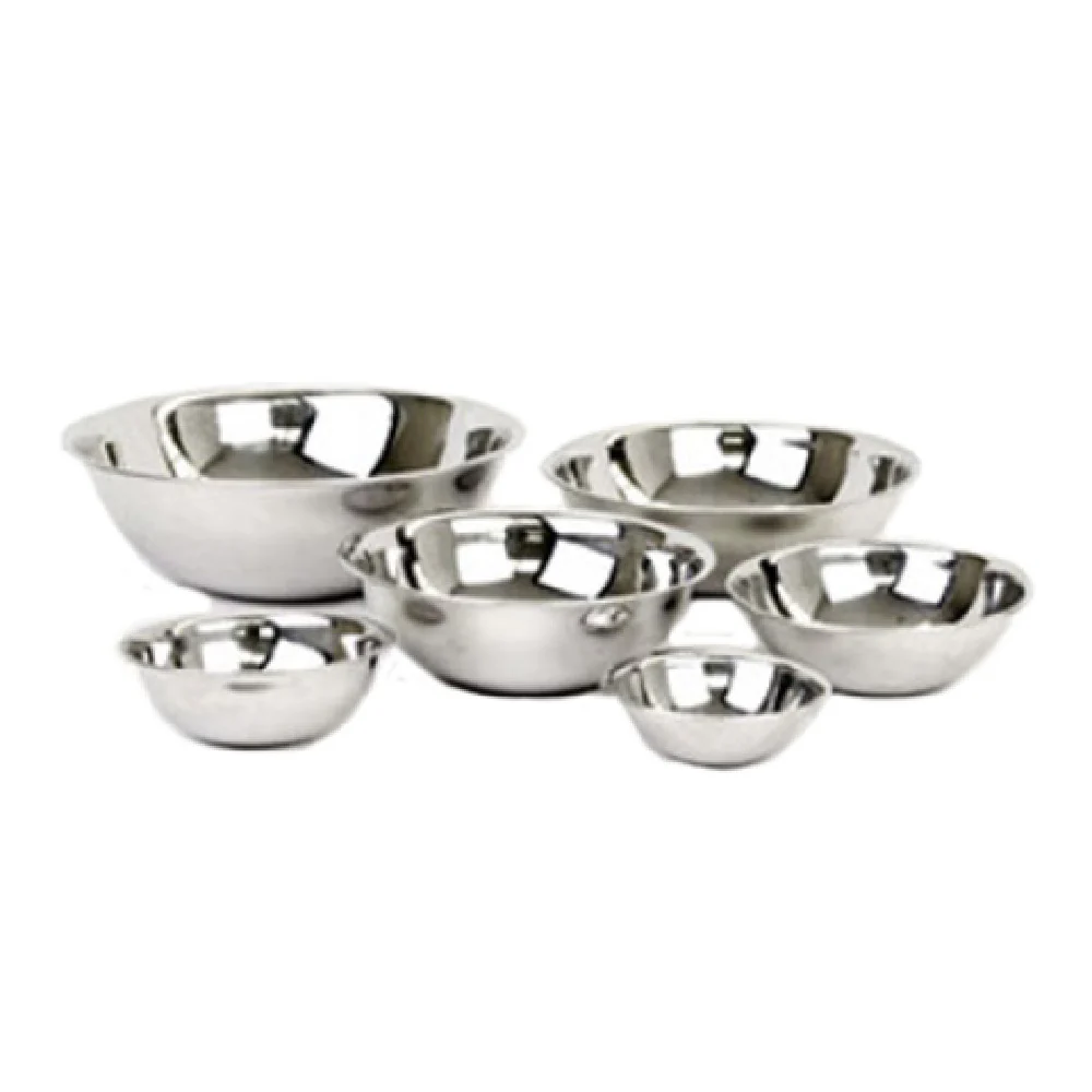 Thunder Group SLMB205 5 Quart Mixing Bowl Curved Lip Heavy Duty Stainless Steel Mirror Finish