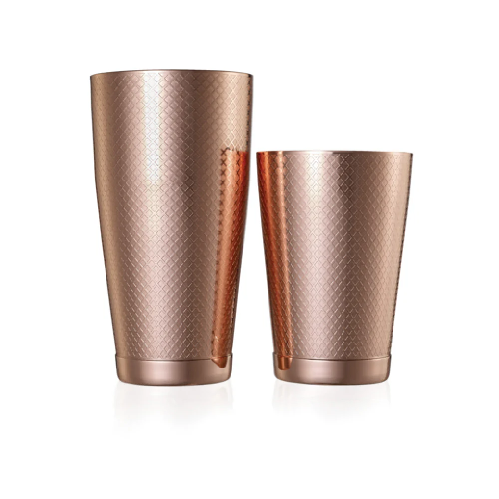 Mercer Culinary M37200CP 28 Oz and 18 Oz Cocktail Shaker Set Copper Plated Stainless Steel Mercer Culinary M37200CP 28 Oz and 18 Oz Cocktail Shaker Set Copper Plated Stainless Steel
