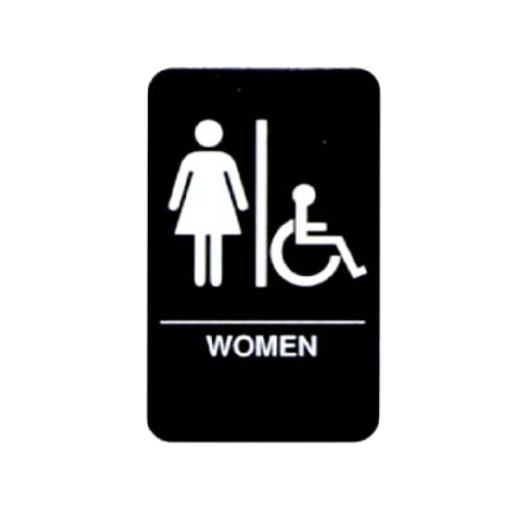 Vollrath 5630 6 Inch Women Accessible Sign Braille Compliance Made in USA Vollrath 5630 6 Inch Women Accessible Sign Braille Compliance Made in USA