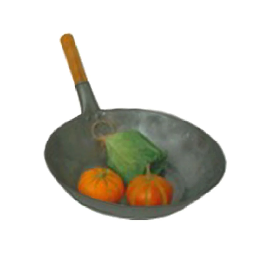 Town 34704 14 Inch Flat-Bottom Wok Steel with Riveted Handle
