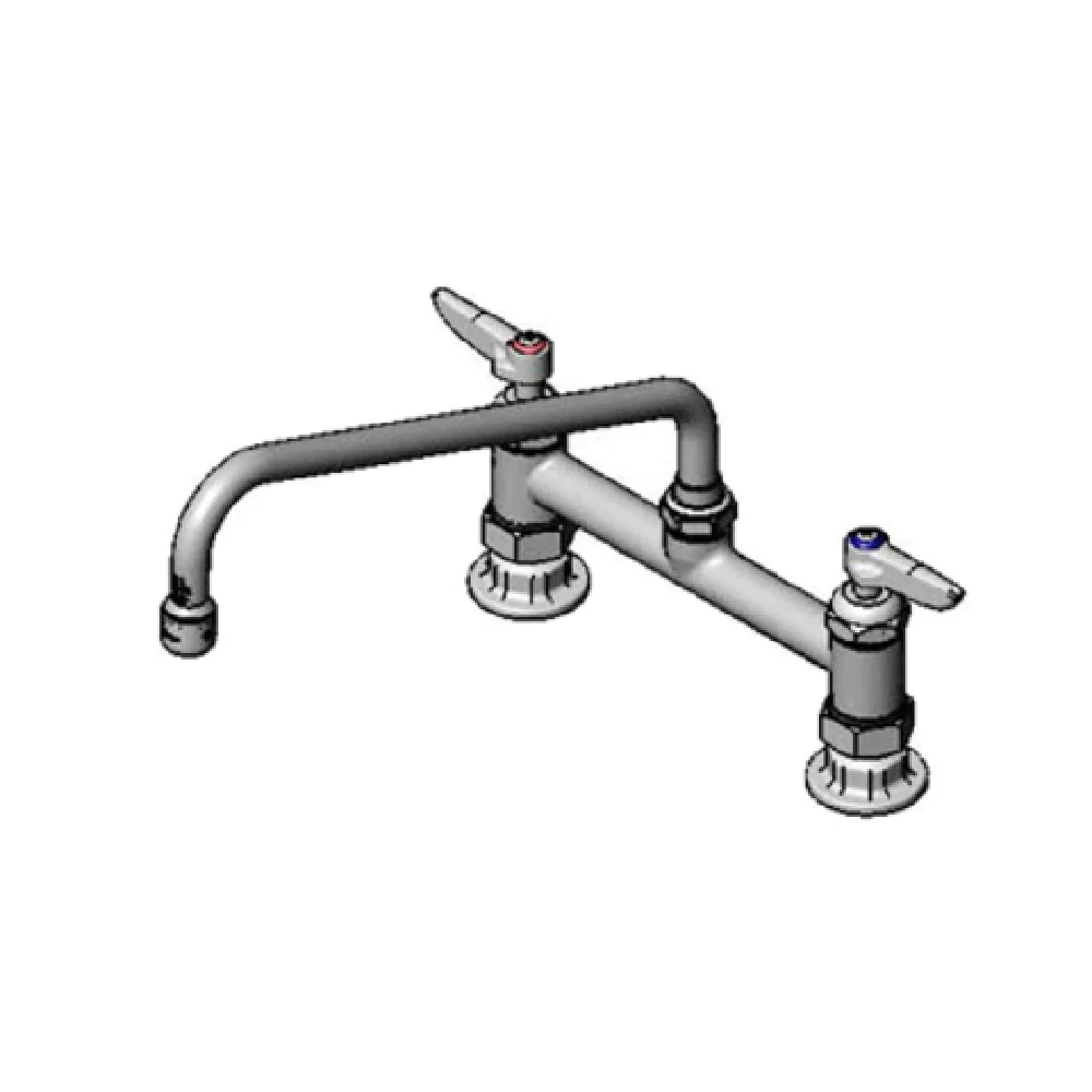 T&S Brass B-0221-CR-K-F10 Pantry Faucet 12 Inch Swivel Deck Mount Low Lead