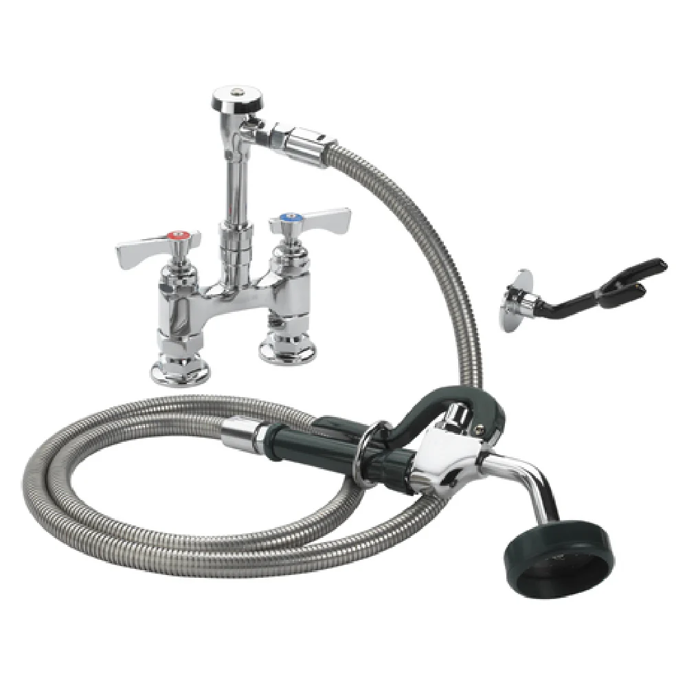 Krowne 19-204L 4 Inch Pre-Rinse Faucet Assembly with Vacuum Breaker and Hose Krowne 19-204L 4 Inch Pre-Rinse Faucet Assembly with Vacuum Breaker and Hose