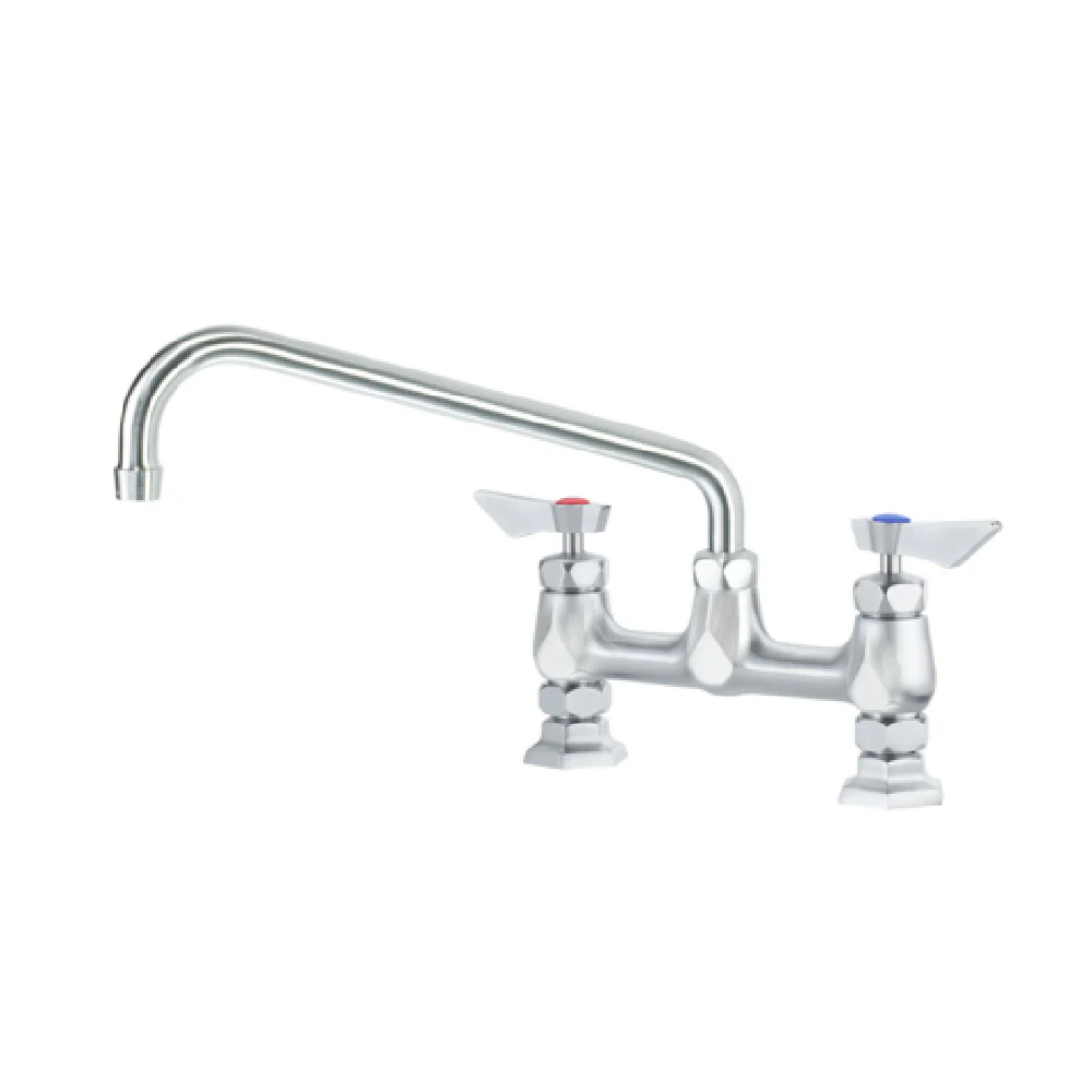 Krowne DX-912 12 Inch Swing Spout Raised Deck Mount Faucet Chrome Plated Brass Krowne DX-912 12 Inch Swing Spout Raised Deck Mount Faucet Chrome Plated Brass