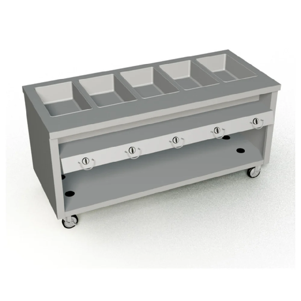 Duke TGHF-74PG_LP_217127 74 Inch Gas Hot Food Unit with 5 Water Pans Stainless Steel Duke TGHF-74PG_LP_217127 74 Inch Gas Hot Food Unit with 5 Water Pans Stainless Steel