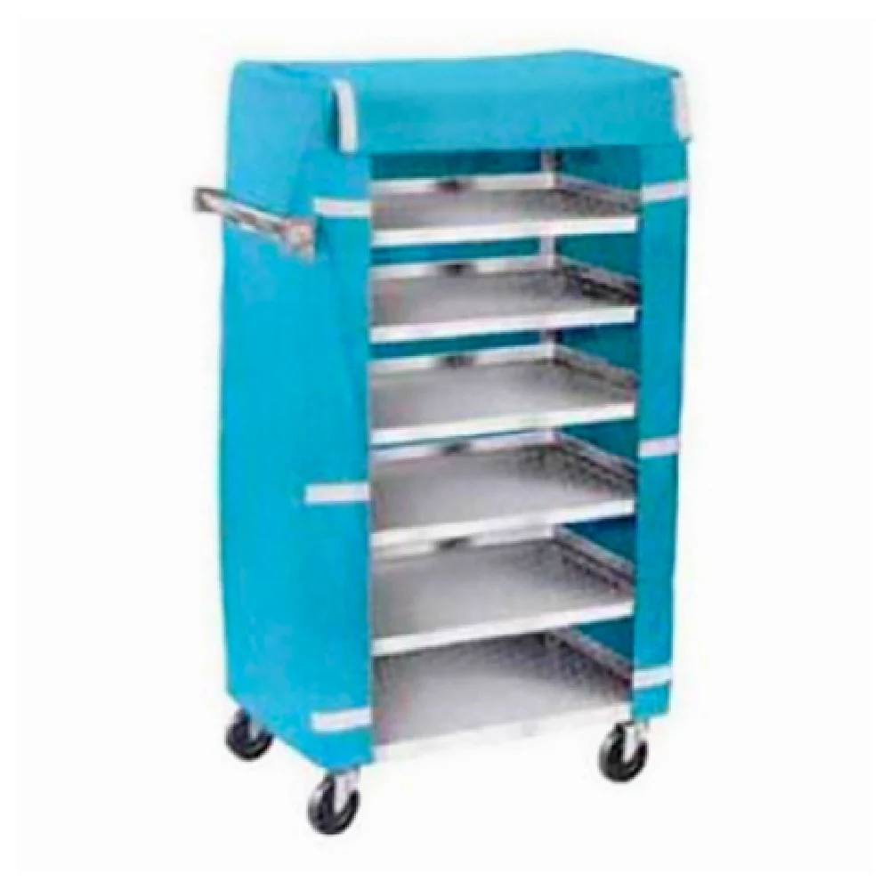 Lakeside 437 30 Inch Tray Delivery Cart with Cover Fire Resistant Nylon
