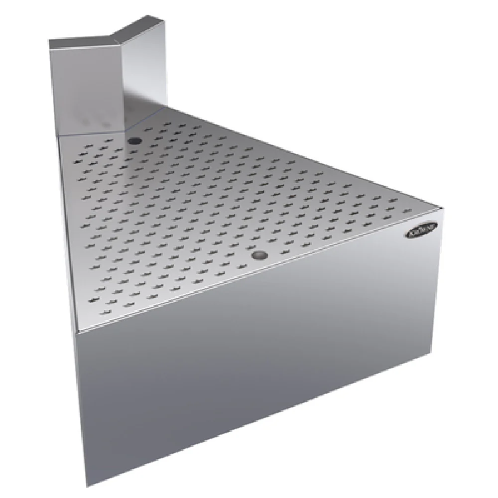 Krowne KR24-DFC45 25 Inch Underbar Angle Filler Front Corner 45 Degree Stainless Steel and Drainboard