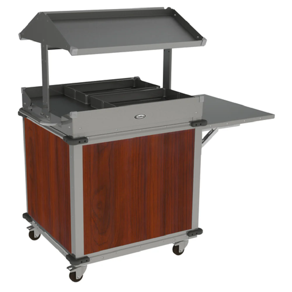 Cadco CBC-GG-B2-L5 63 Inch MobileServ Grab and Go Merchandising Cart with Stainless Steel Top Cadco CBC-GG-B2-L5 63 Inch MobileServ Grab and Go Merchandising Cart with Stainless Steel Top