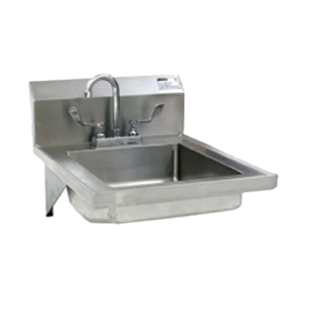 Eagle HSAP-14-FW 14 Inch Hand Sink Wall Mount Stainless Steel with Gooseneck Faucet