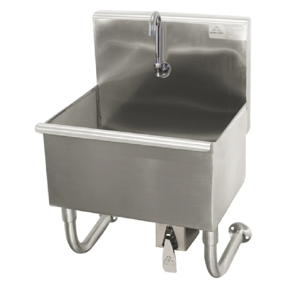 Advance Tabco WSS-14-21KV 18 Inch Service Sink Wall Mounted with Knee Valve Stainless Steel