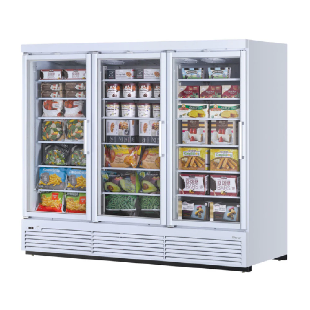 Turbo Air TJMF-85SDW(B)-N 97 Inch Super Deluxe Glass Merchandiser Freezer 93.8 cu ft
