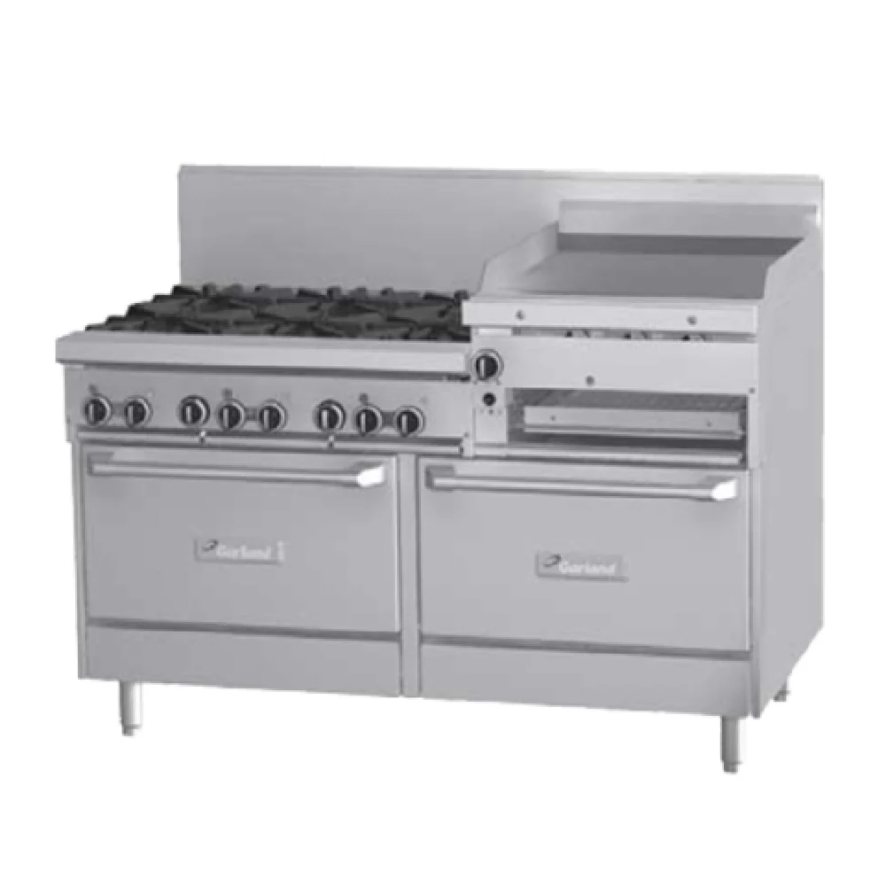 Garland G60-6R24RR_NAT 60 Inch Gas Range with 6 Burners 33000 BTU and 2 Ovens Garland G60-6R24RR_NAT 60 Inch Gas Range with 6 Burners 33000 BTU and 2 Ovens