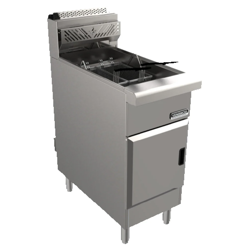 Venancio RFB50_NAT 16 Inch Full Pot Gas Deep Fryer 120000 BTU with Baskets Venancio RFB50_NAT 16 Inch Full Pot Gas Deep Fryer 120000 BTU with Baskets