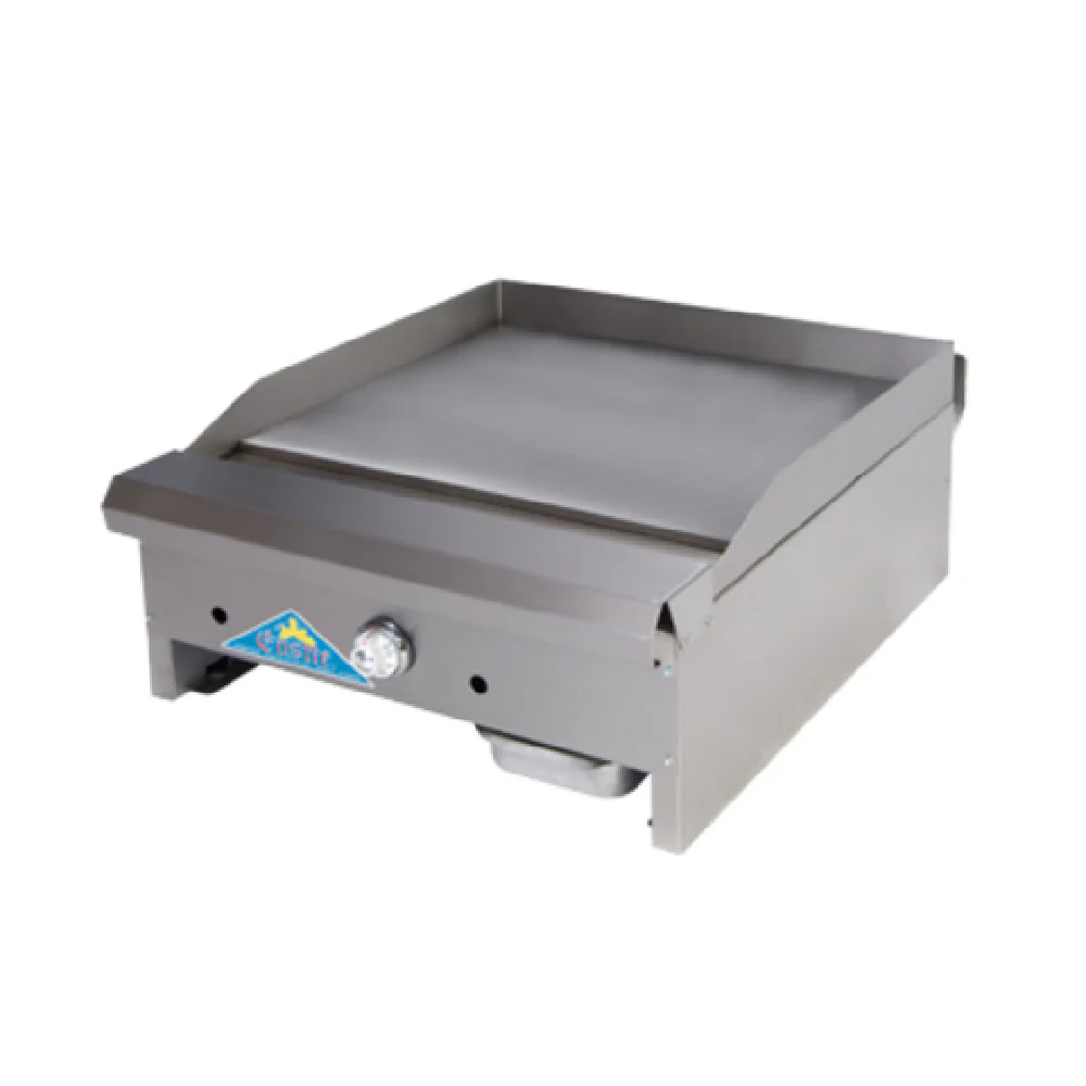 Comstock-Castle EG18-T 18 Inch Gas Griddle Countertop Stainless Steel 36000 BTU - Griddle