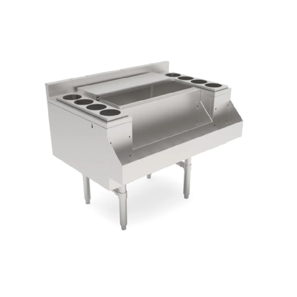 John Boos UBJB-2748-CP10-X 48 Inch Ice Bin and Cocktail Unit with 10 Circuit Cold Plate
