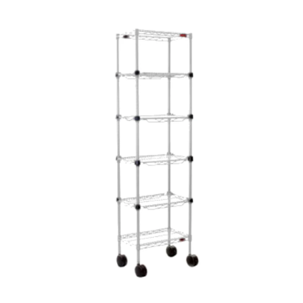 Eagle MC1422-63-5W 22 Inch 5-tier Cart Wire Shelves White Epoxy Finish