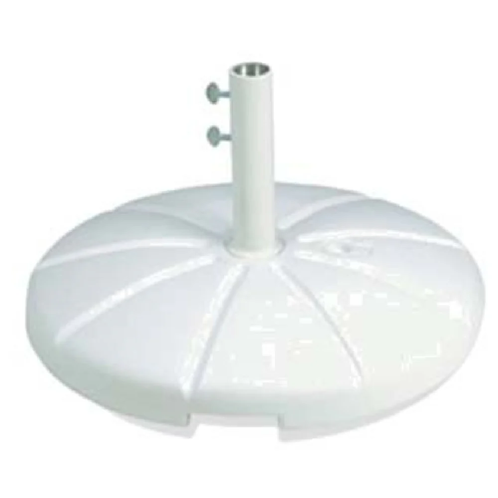 Grosfillex US602104 21 Inch Diameter Round Umbrella Base with Filling Cap Resin White