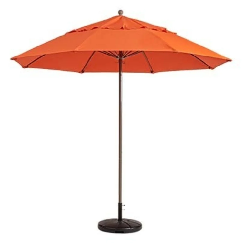 Grosfillex 98301931 7-1/2 Ft Round Umbrella Aluminum Pole Fiberglass Ribs Orange