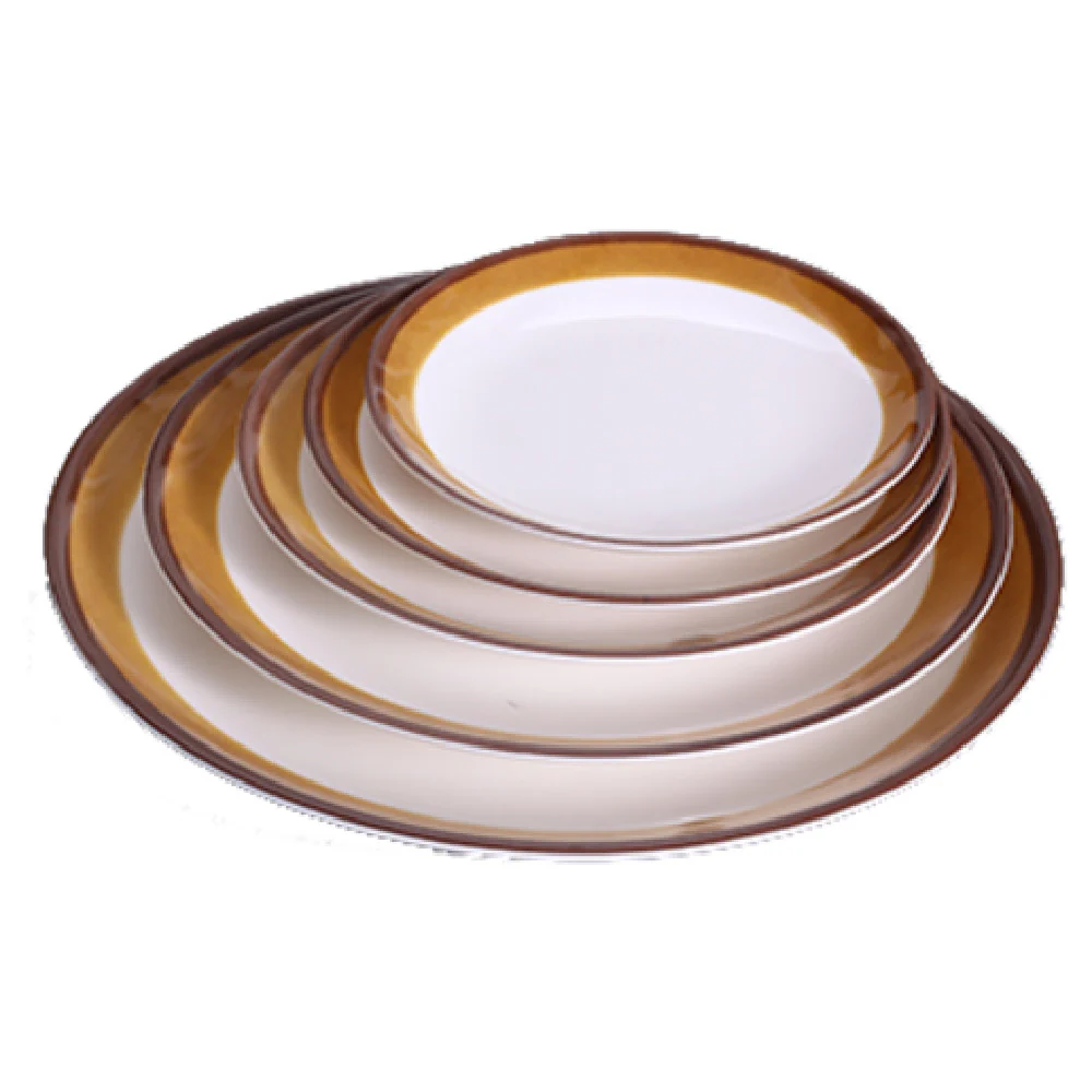 Yanco SL-208 8 Inch Soul Plate Round Coupe Dishwasher Safe Melamine Yanco SL-208 8 Inch Soul Plate Round Coupe Dishwasher Safe Melamine