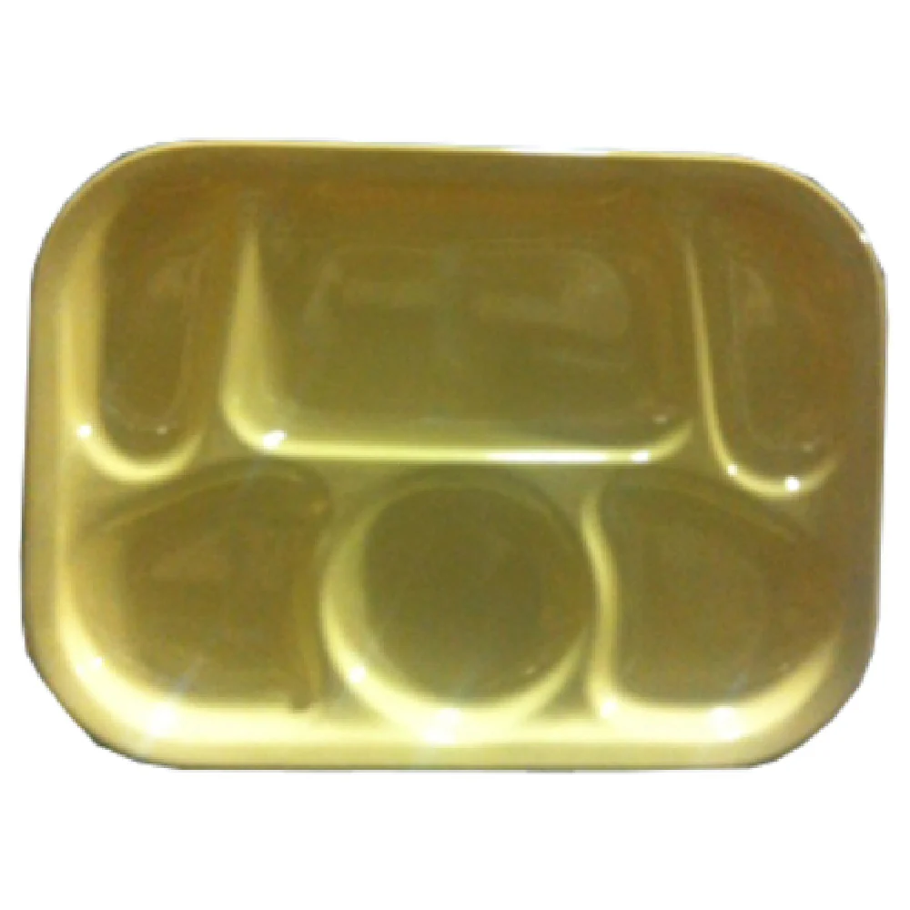 Yanco NS-803Y 13 Inch Melamine Plate Heavy Weight Yellow Six Compartment Yanco NS-803Y 13 Inch Melamine Plate Heavy Weight Yellow Six Compartment