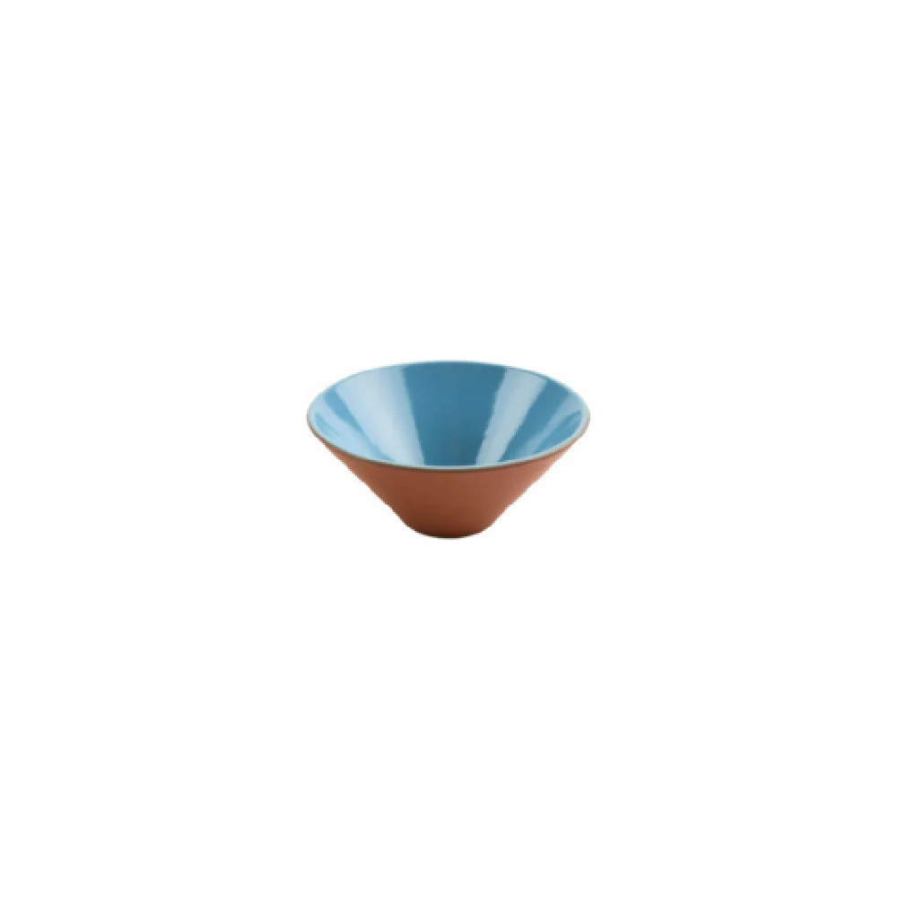 GET Enterprises SH.AZC-1115BLU 13 Inch Bowl Blue Terracotta Stone Heart GET Enterprises SH.AZC-1115BLU 13 Inch Bowl Blue Terracotta Stone Heart