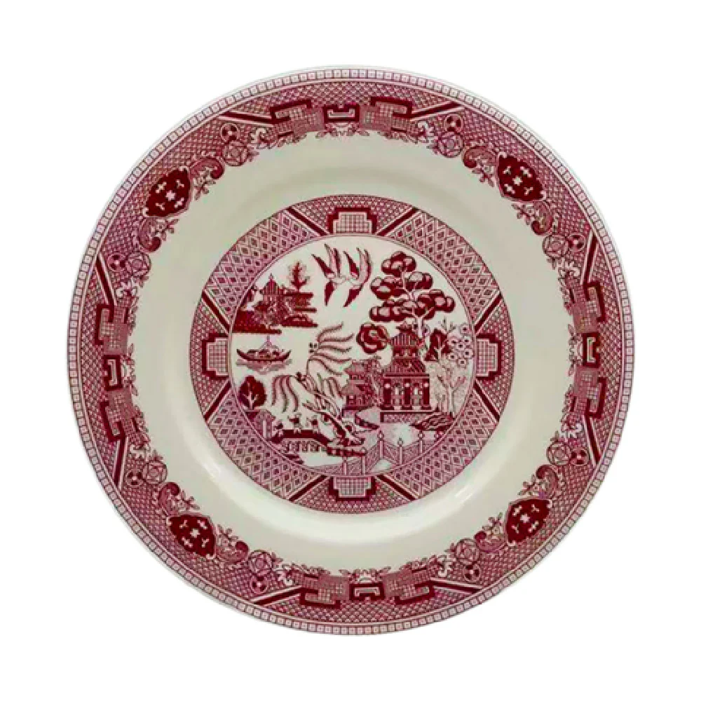 Cameo China 688-61 6-1/4 Inch Pink Willow Rim Plate Ceramic Cameo China 688-61 6-1/4 Inch Pink Willow Rim Plate Ceramic