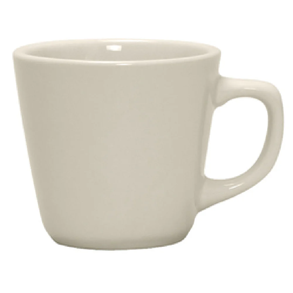 Tuxton TRE-701 7 oz. Cup Tall with Extra Large Handle Ceramic American White