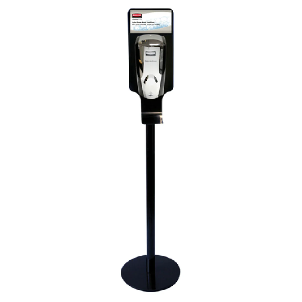 Rubbermaid FG750824 4 Inch Metal Stand Hand Sanitizing Station No Dispenser